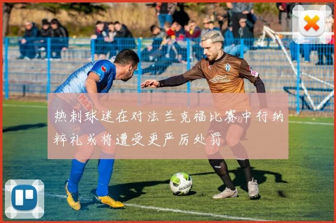 热刺球迷在对法兰克福比赛中行纳粹礼或将遭受更严厉处罚